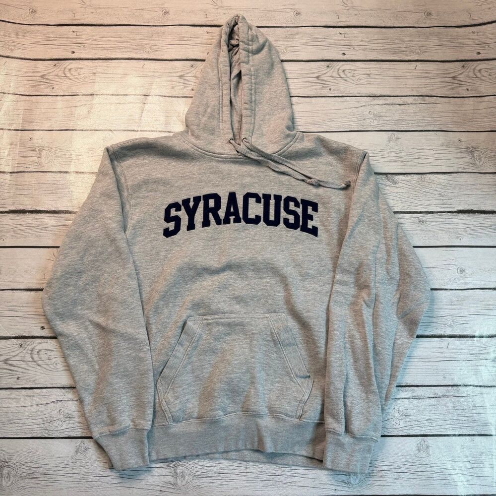 Syracuse University Grey Hoodie Sweatshirt Pullover